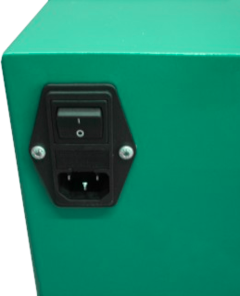 Multitest plus Pult ME: mains switch and power-cord socket